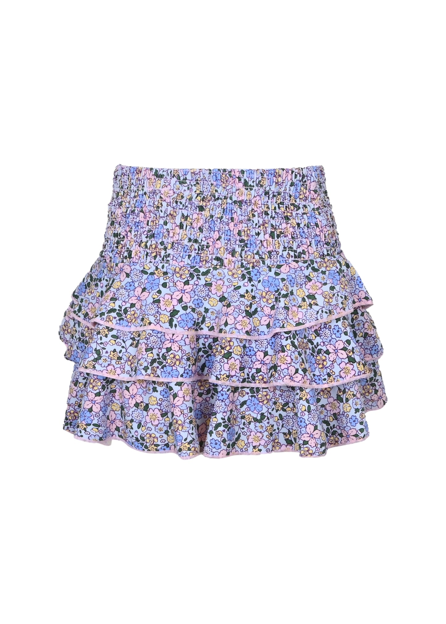 Load image into Gallery viewer, Blue Blossoms Ruffle Active Skirt
