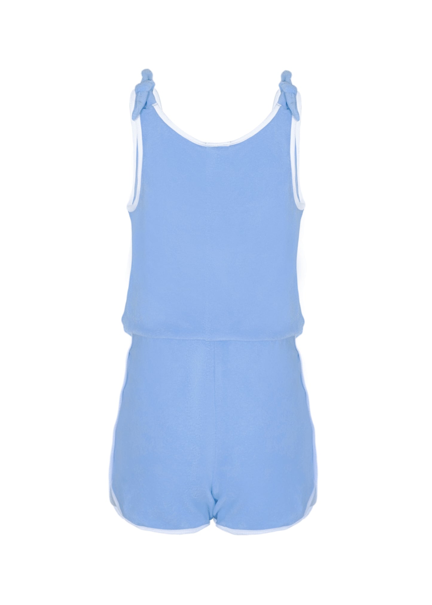 Load image into Gallery viewer, Blue Terry Girls Active Romper
