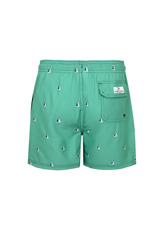 Green Sails Boys 4 Way Stretch Swim Trunks