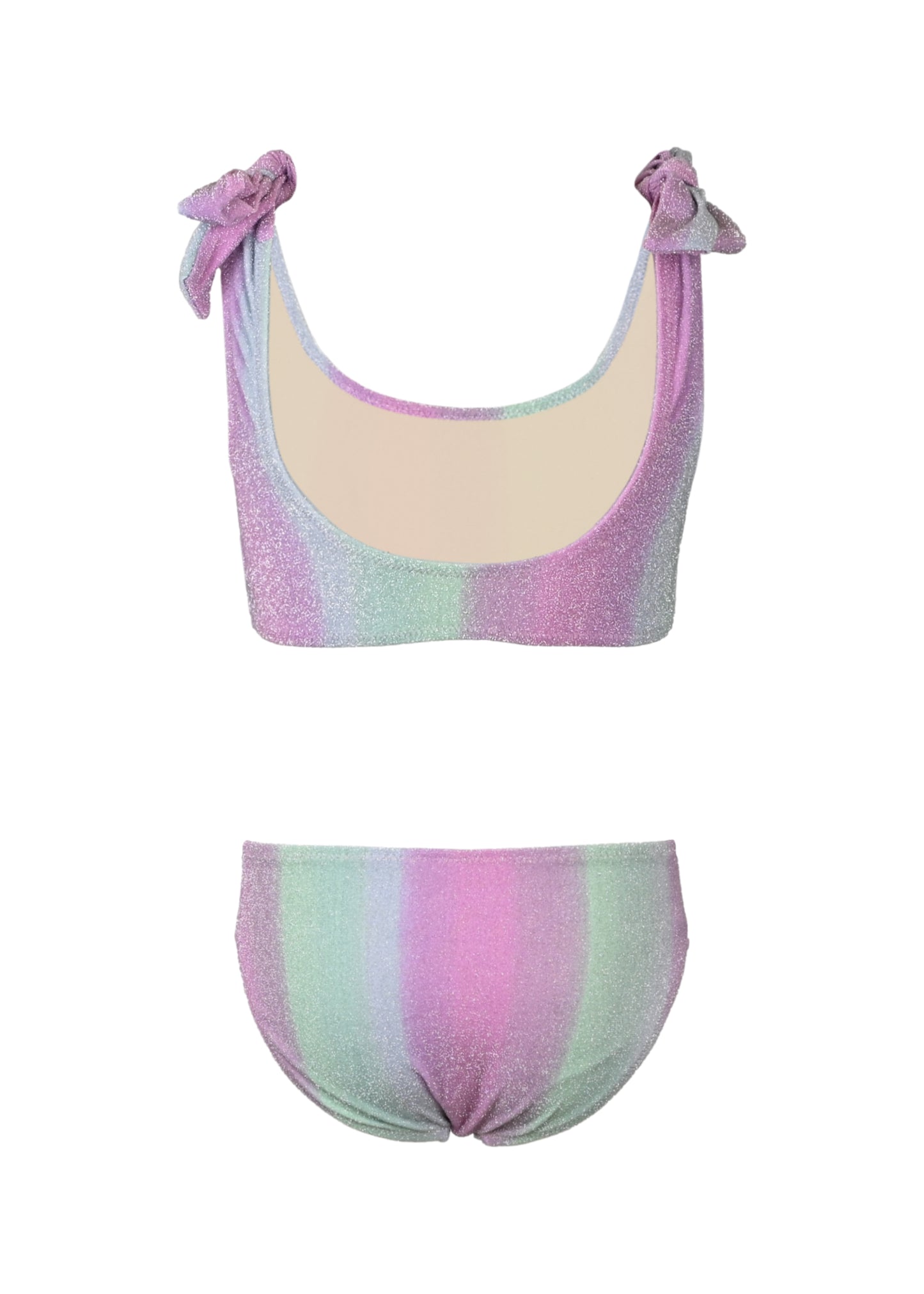 Load image into Gallery viewer, Ocean Ombre Girls Shimmer Bunny Tie Bikini
