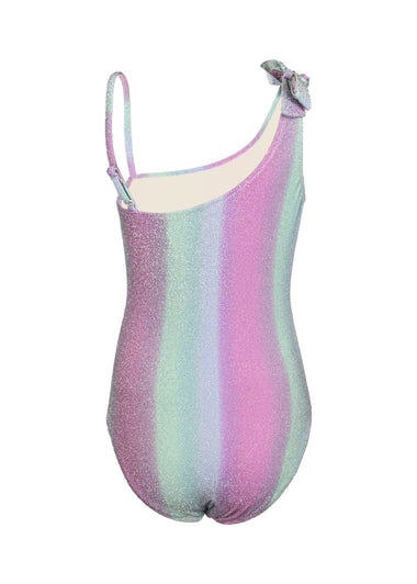 Ocean Ombre Girls Shimmer One Shoulder One Piece Swimsuit