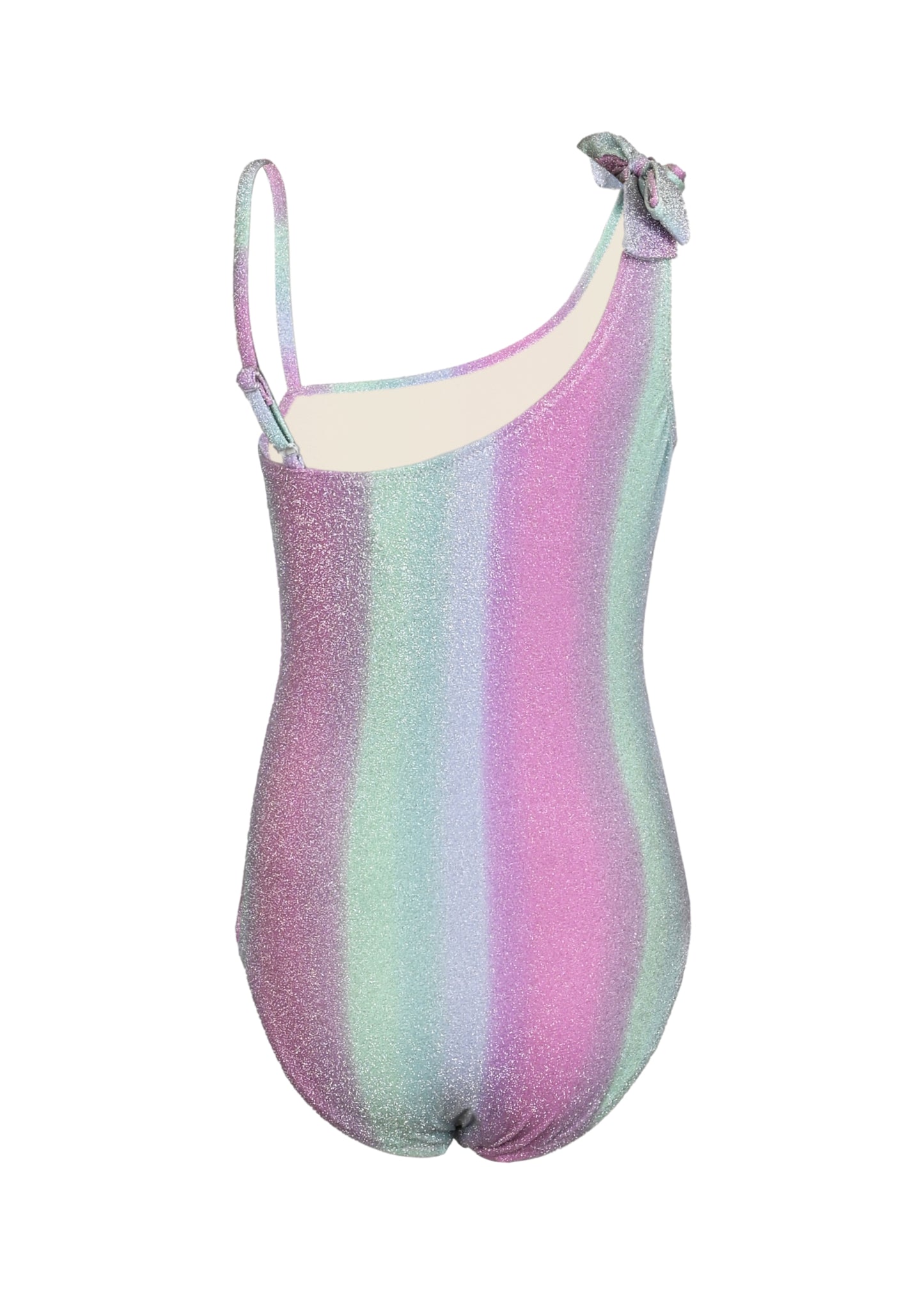 Load image into Gallery viewer, Ocean Ombre Girls Shimmer One Shoulder One Piece Swimsuit
