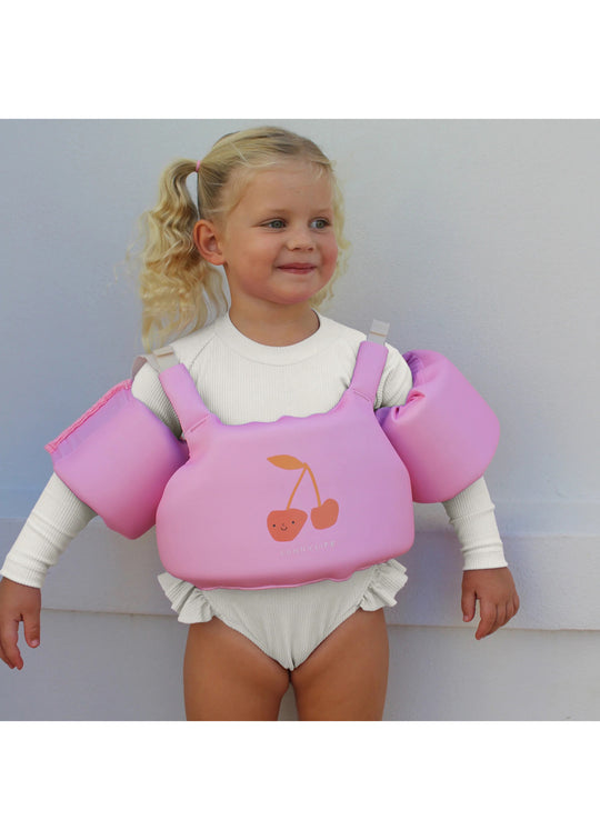 Load image into Gallery viewer, Floatie Jacket Cotton Candy Cherry - 4-6 YRS - Swim Vest
