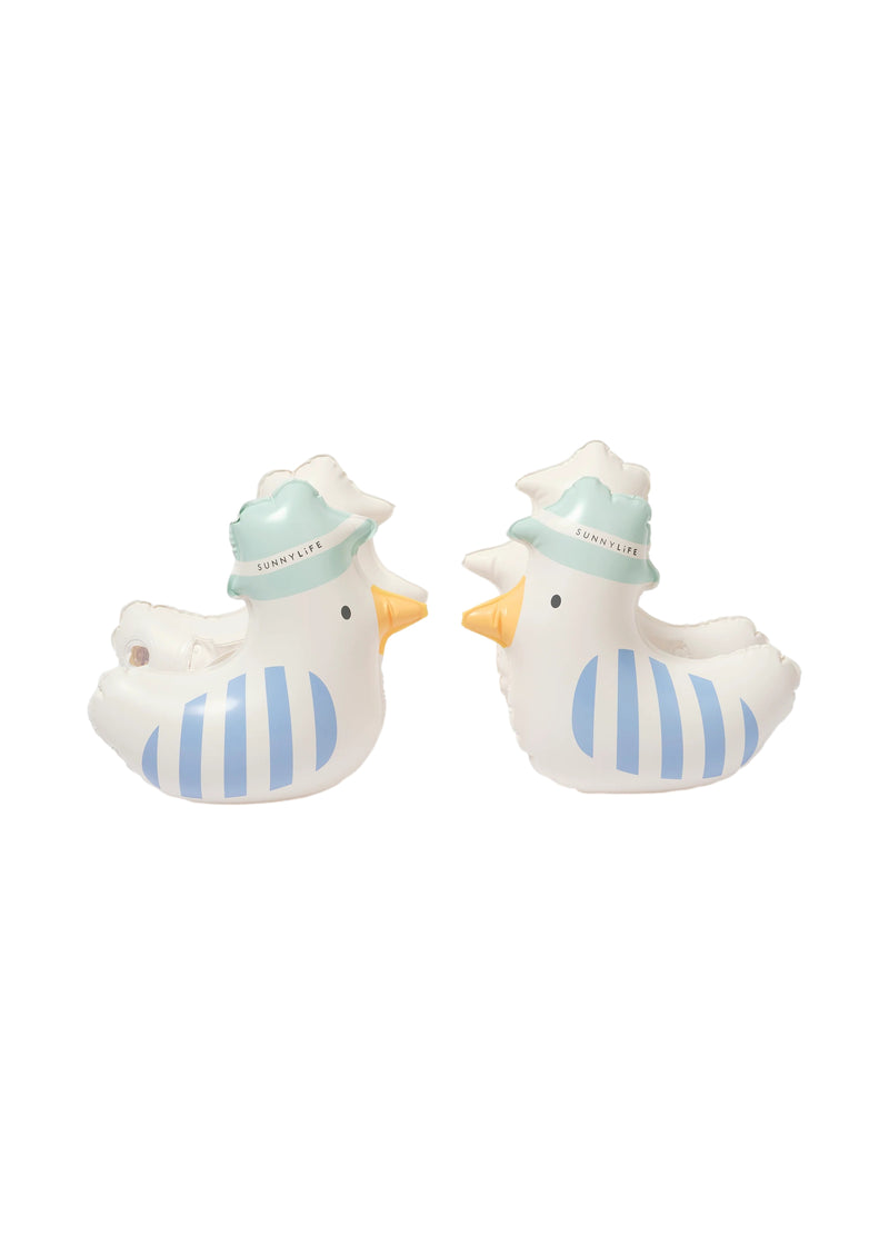 Kids Inflatable Arm Bands Sid the Seagull Blue Stripe