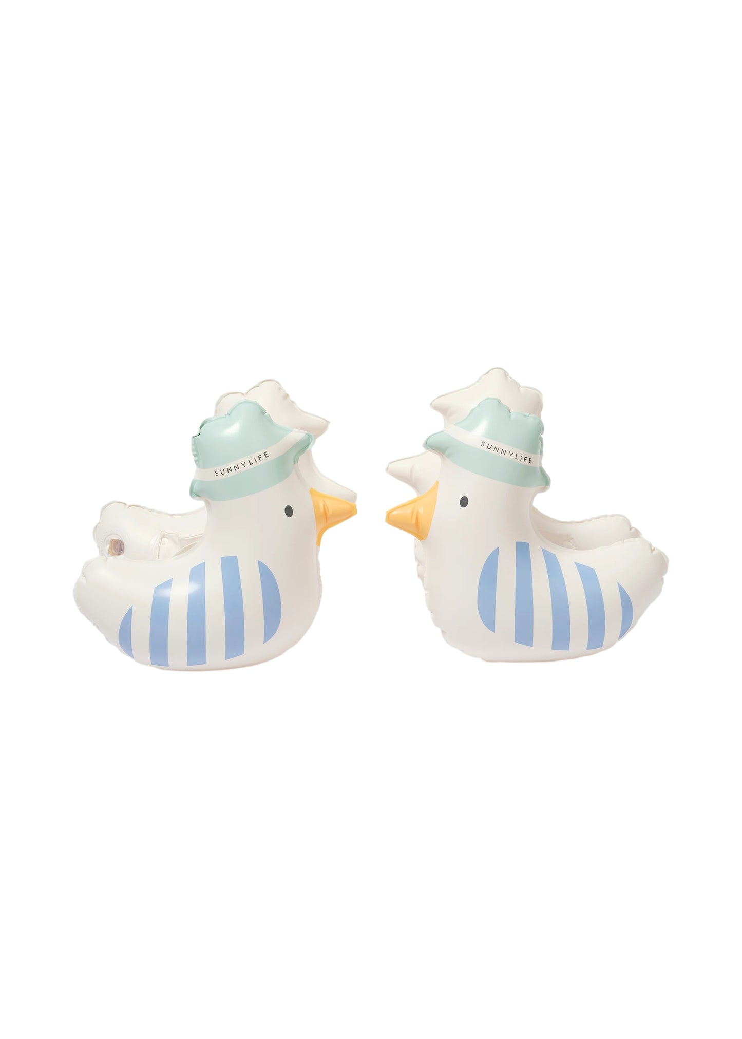 Load image into Gallery viewer, Kids Inflatable Arm Bands Sid the Seagull Blue Stripe - Arm Band
