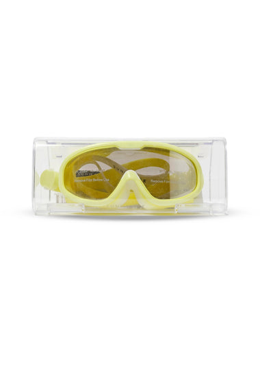 Kids Swim Mask Salty the Shark Neon Yellow - Goggles