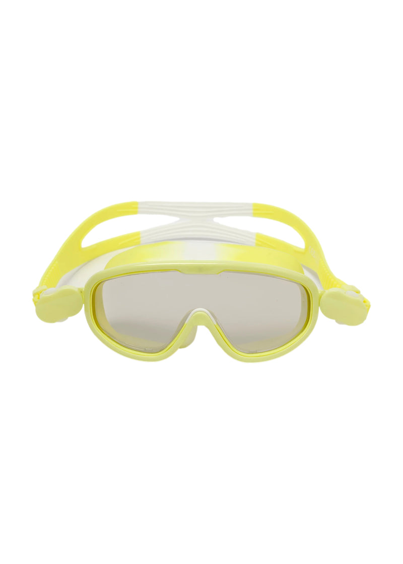 Kids Swim Mask Salty the Shark Neon Yellow