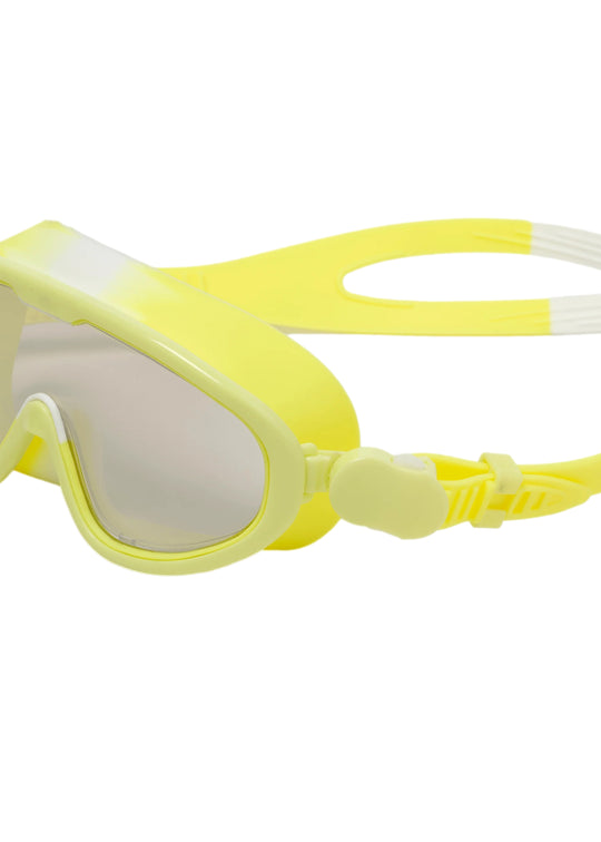 Load image into Gallery viewer, Kids Swim Mask Salty the Shark Neon Yellow - Goggles
