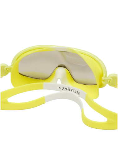 Kids Swim Mask Salty the Shark Neon Yellow - Goggles