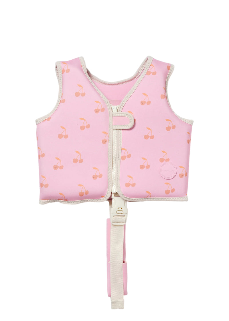 Kids Swim Vest Cotton Candy Cherry