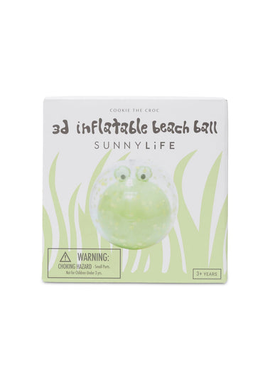3D Inflatable Beach Ball Cookie the Croc Light Khaki - ONE SIZE - Beach Toy