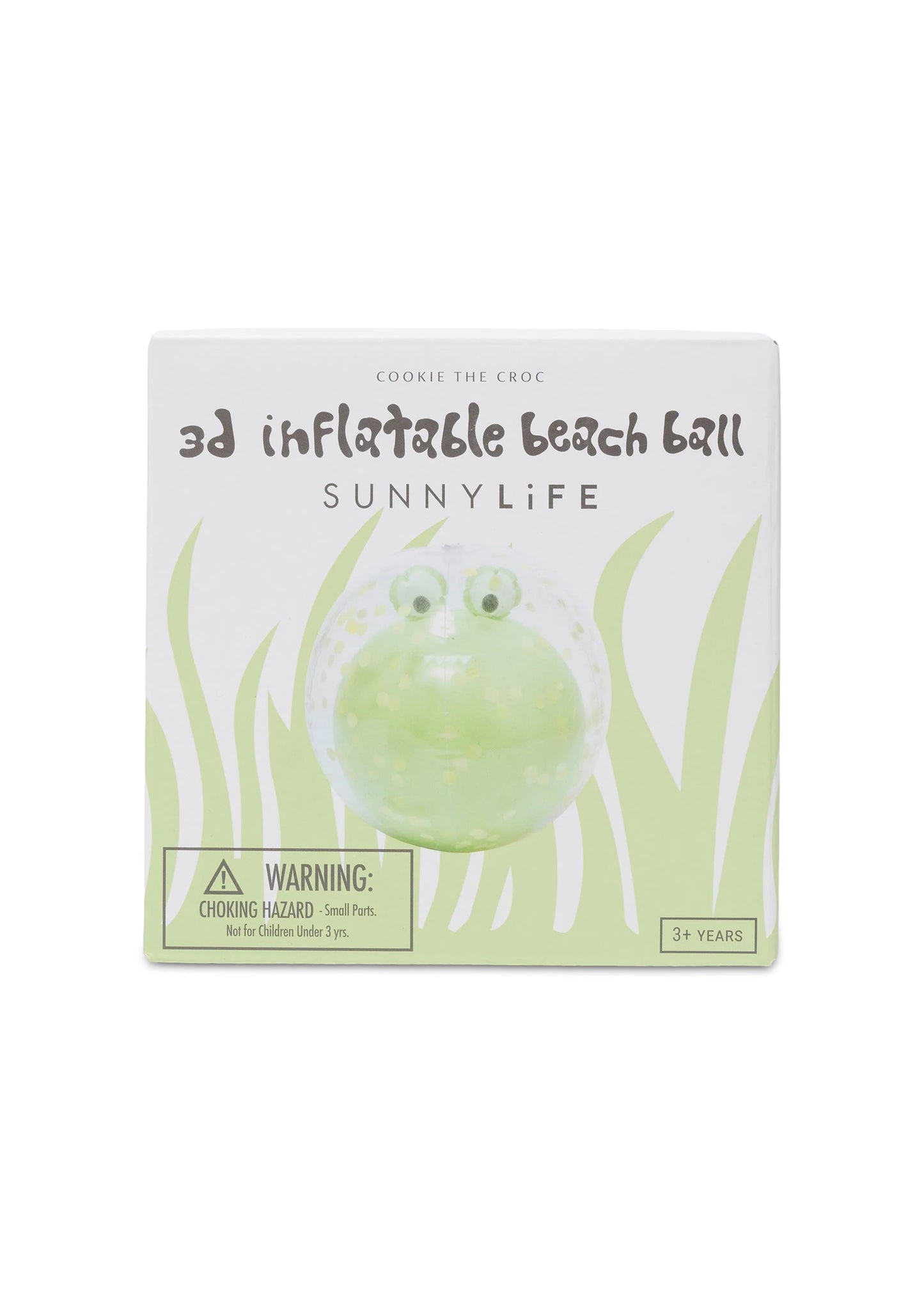 Load image into Gallery viewer, 3D Inflatable Beach Ball Cookie the Croc Light Khaki - ONE SIZE - Beach Toy
