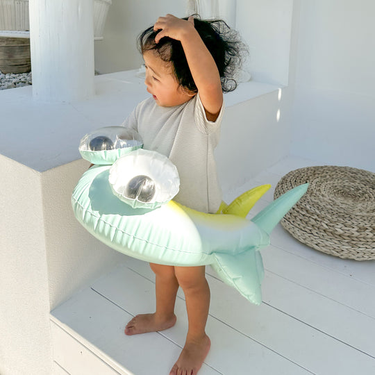 Load image into Gallery viewer, Kids Pool Ring Salty the Shark Multi - ONE SIZE - Pool Inflatable
