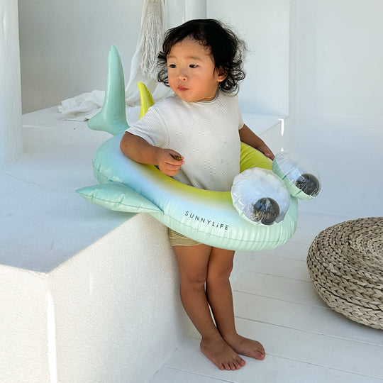 Load image into Gallery viewer, Kids Pool Ring Salty the Shark Multi - ONE SIZE - Pool Inflatable
