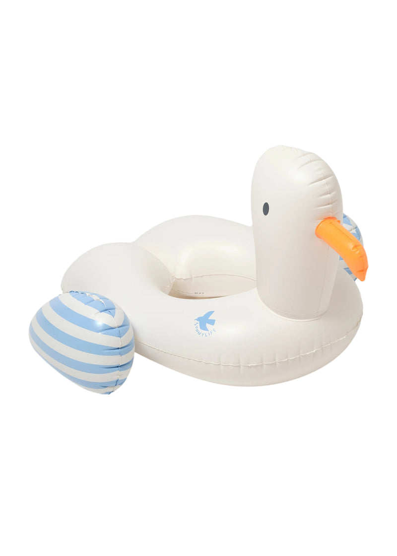 Kids Tube Pool Ring Sid the Seagull Blue Stripe