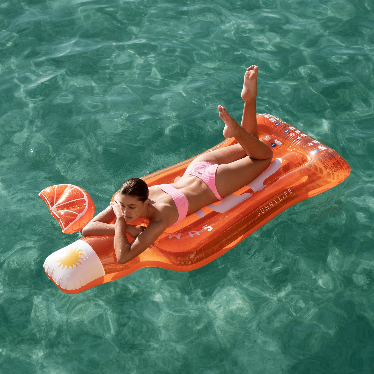 Load image into Gallery viewer, Luxe Lie On Float Summer Spritz - ONE SIZE - Pool Inflatable
