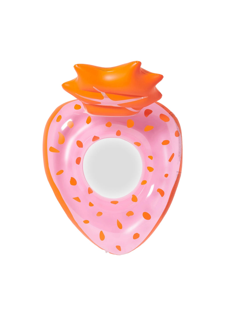 Luxe Tube Pool Ring Strawberry Pink