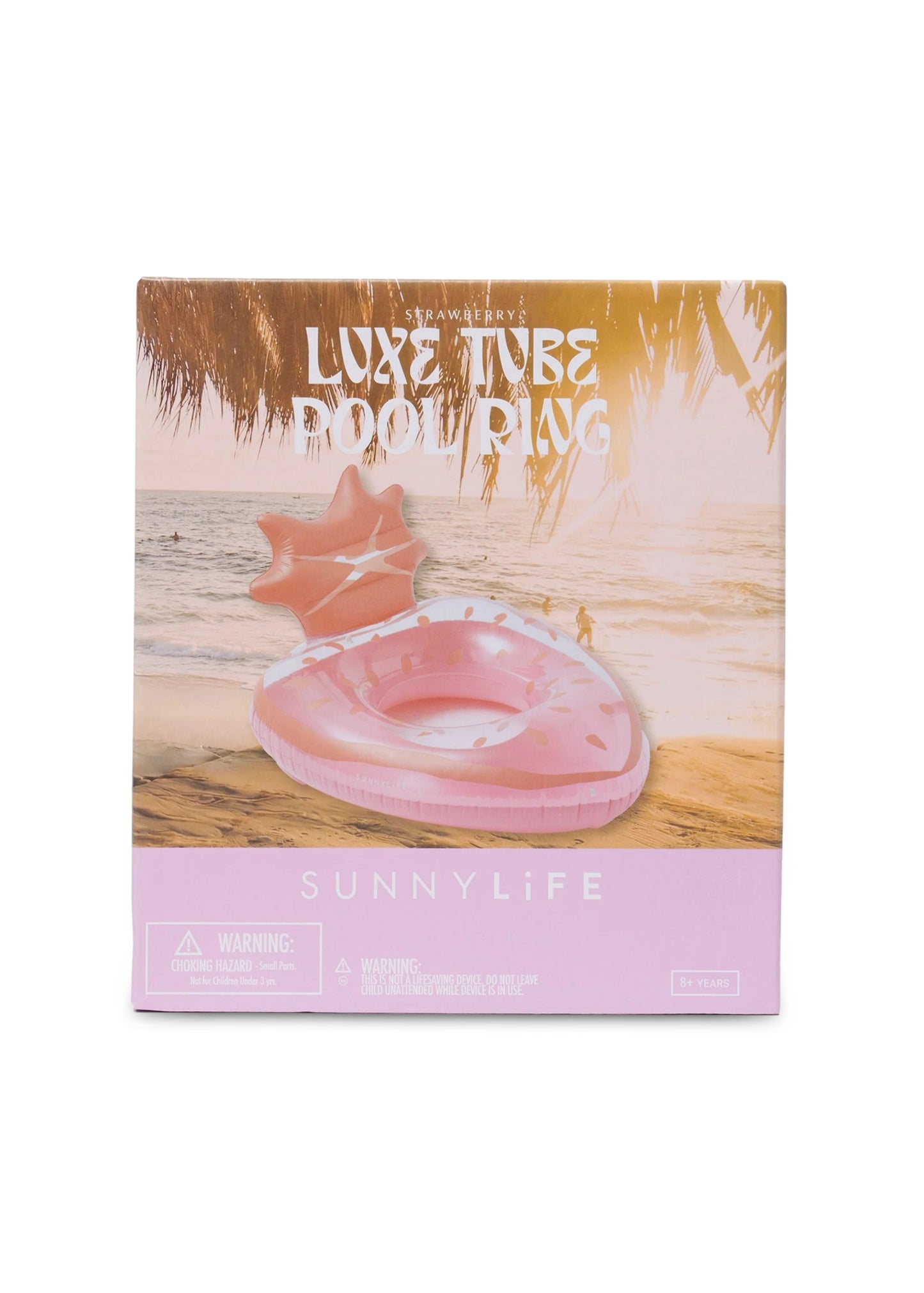 Load image into Gallery viewer, Luxe Tube Pool Ring Strawberry Pink - ONE SIZE - Pool Inflatable
