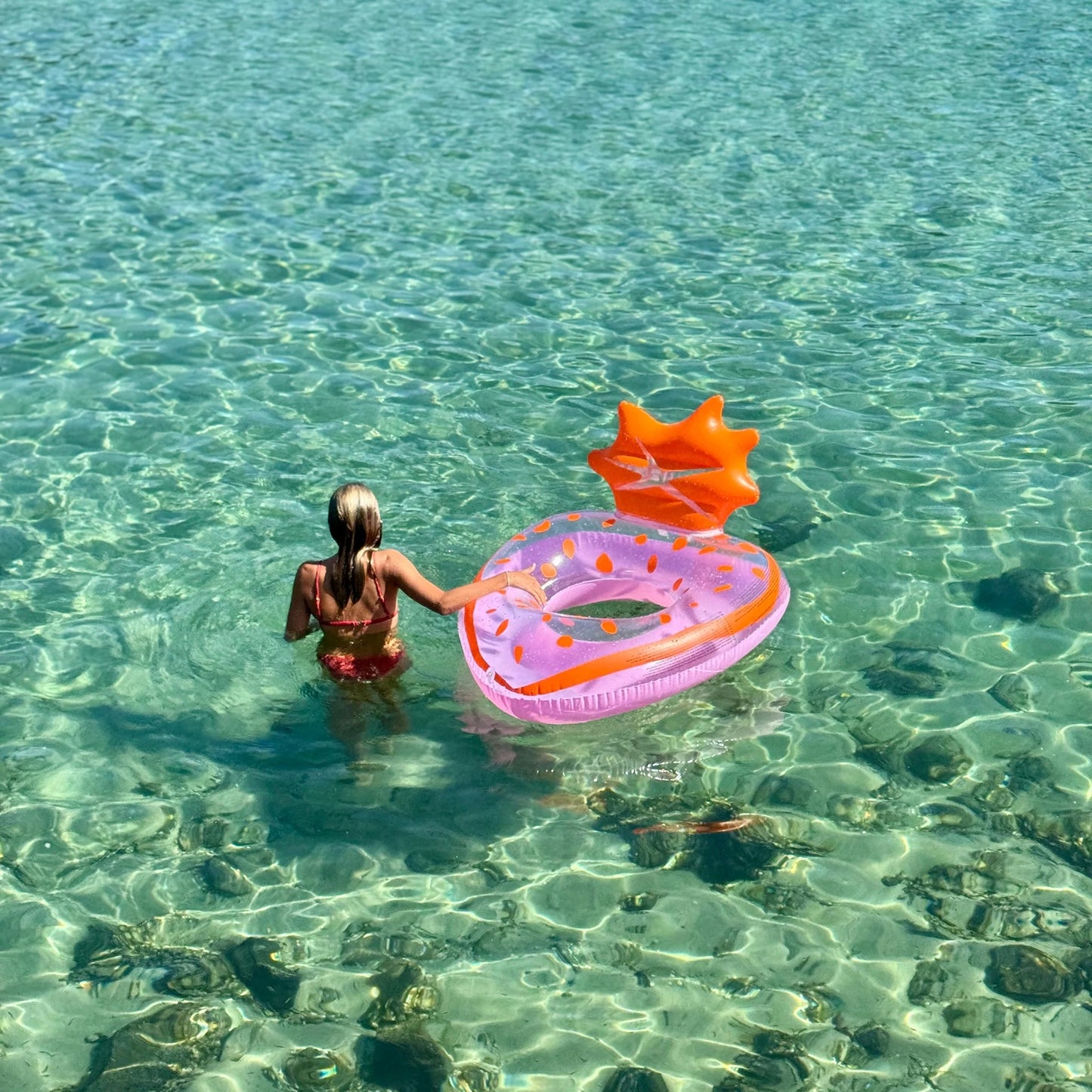 Load image into Gallery viewer, Luxe Tube Pool Ring Strawberry Pink - ONE SIZE - Pool Inflatable
