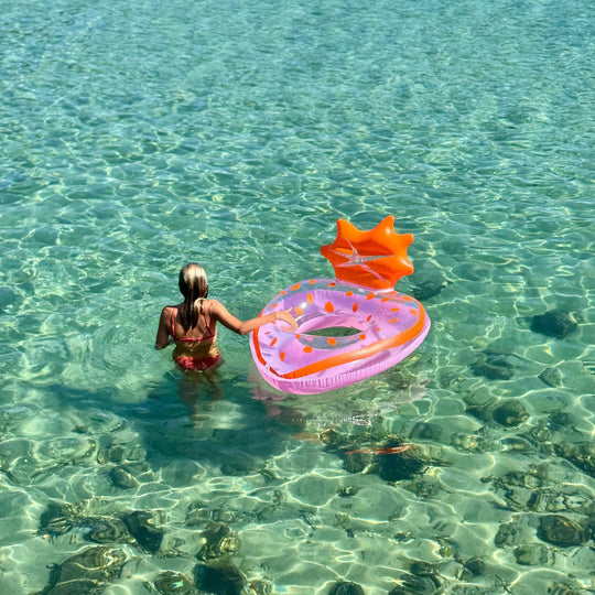 Load image into Gallery viewer, Luxe Tube Pool Ring Strawberry Pink - ONE SIZE - Pool Inflatable
