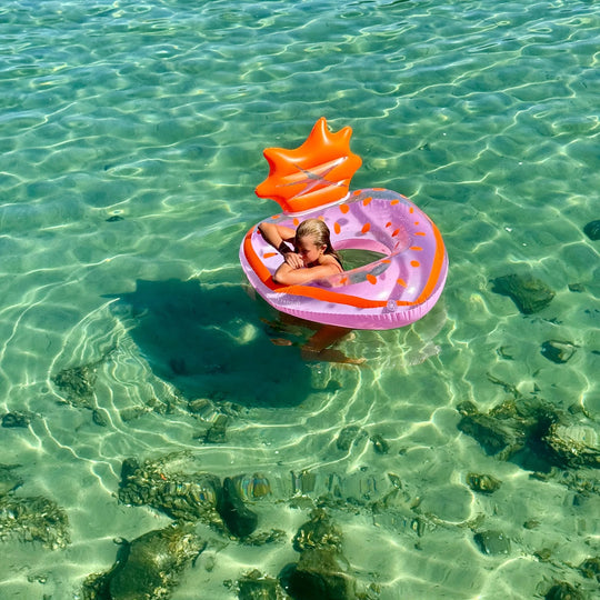 Load image into Gallery viewer, Luxe Tube Pool Ring Strawberry Pink - ONE SIZE - Pool Inflatable
