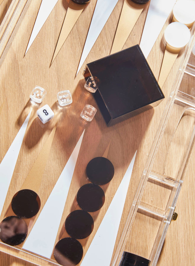 Load image into Gallery viewer, Lucite Backgammon Whiskey Noir - ONE SIZE - Beach Toy
