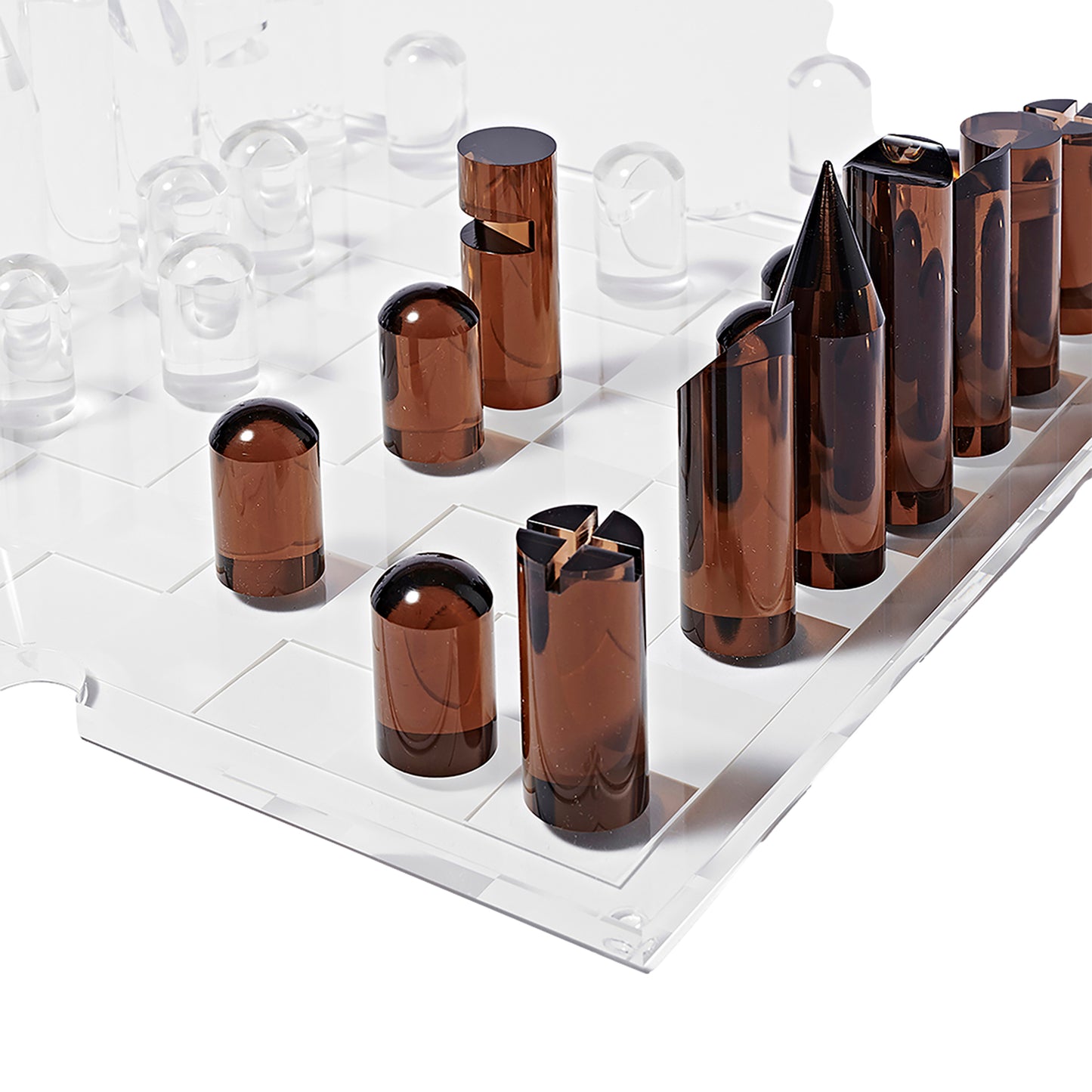Load image into Gallery viewer, Lucite Chess &amp;amp; Checkers Whiskey Noir - ONE SIZE - Beach Toy
