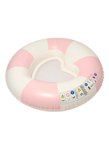 Luxe Tube Pool Ring Stole My Heart Pink Stripe - Pool Inflatable