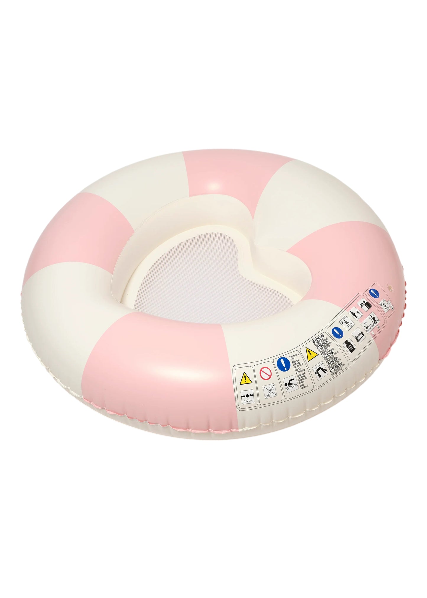Load image into Gallery viewer, Luxe Tube Pool Ring Stole My Heart Pink Stripe - Pool Inflatable
