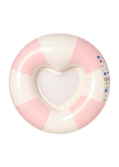 Luxe Tube Pool Ring Stole My Heart Pink Stripe - Pool Inflatable