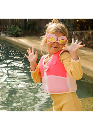 Melody the Mermaid Mini Swim Goggles Neon Strawberry - Goggles