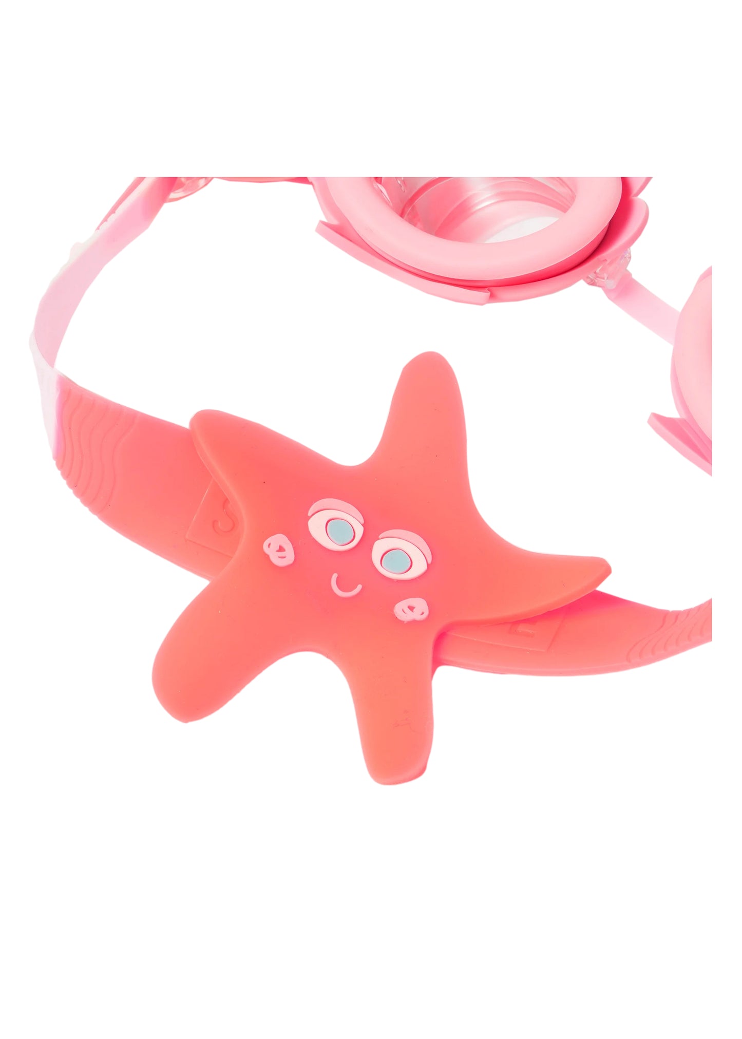Load image into Gallery viewer, Melody the Mermaid Mini Swim Goggles Neon Strawberry - Goggles
