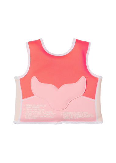 Melody the Mermaid Swim Vest Neon Strawberry - Swim Vest