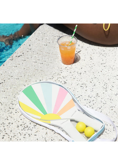 Pool Side Beach Paddle Set Pastel Gelato - Beach Toy