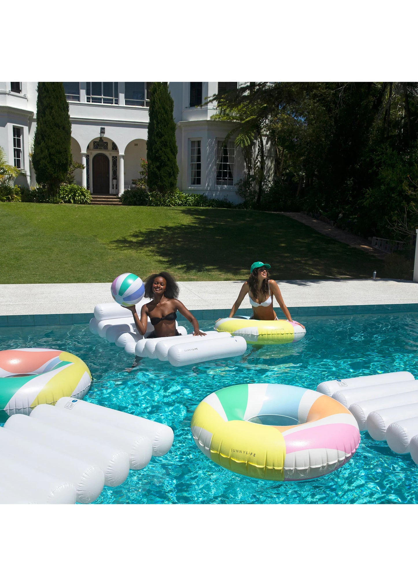 Load image into Gallery viewer, Pool Side Inflatable Beach Ball Pastel Gelato - Beach Toy
