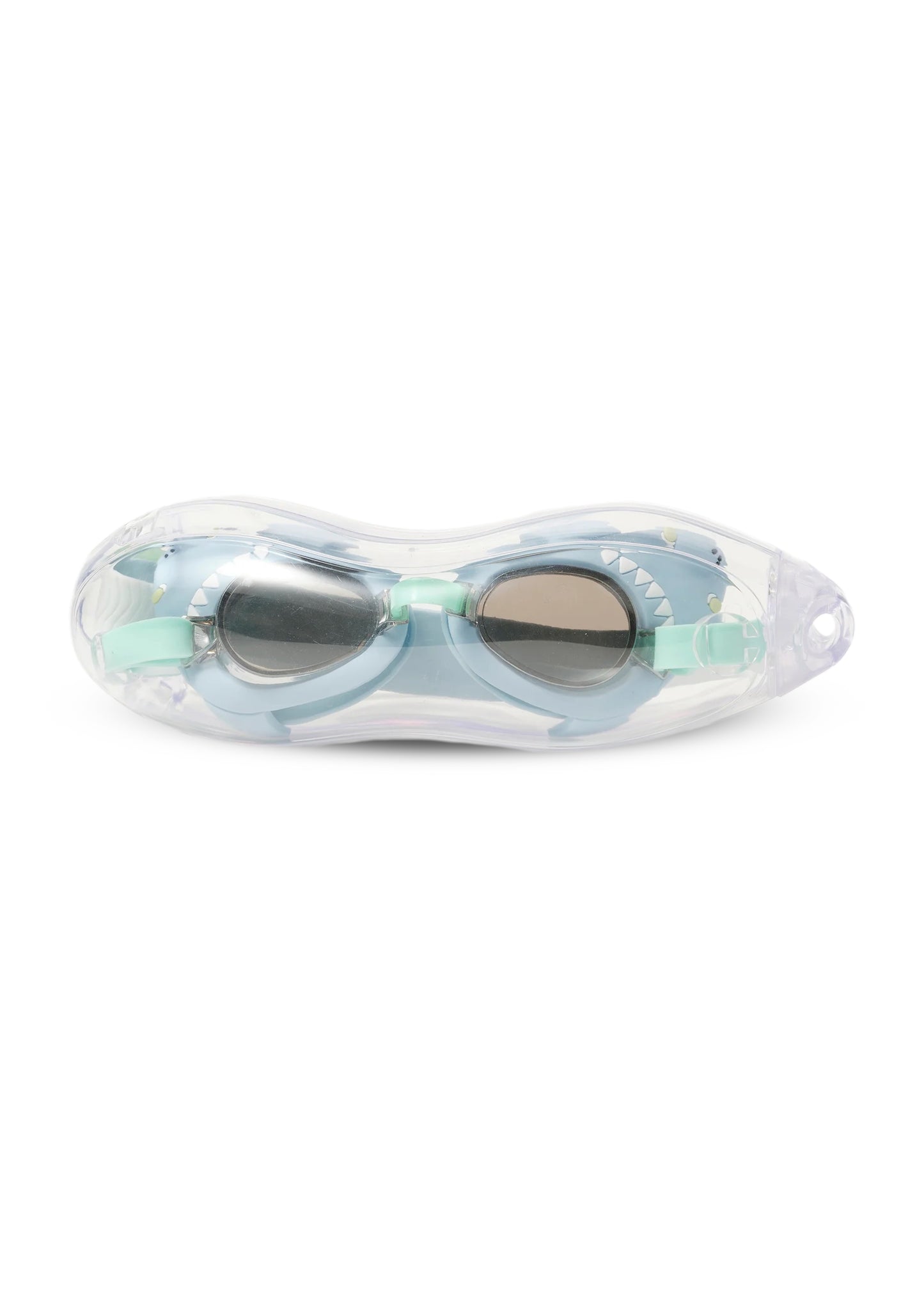 Load image into Gallery viewer, Salty the Shark Mini Swim Goggles Aqua - Goggles

