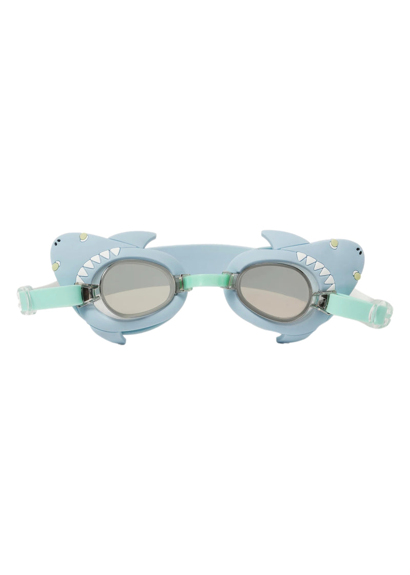 Salty the Shark Mini Swim Goggles Aqua