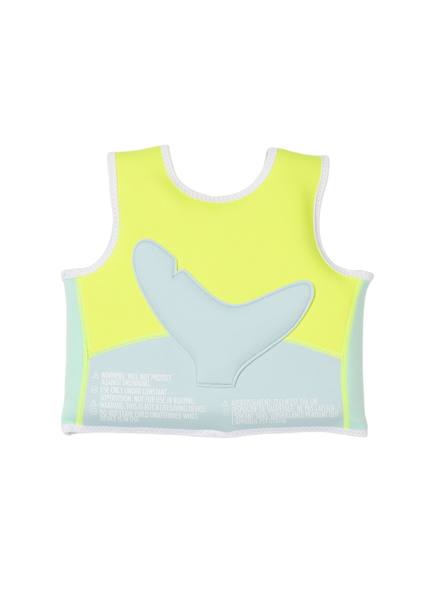 Load image into Gallery viewer, Salty the Shark Swim Vest Aqua Neon Yellow - Swim Vest
