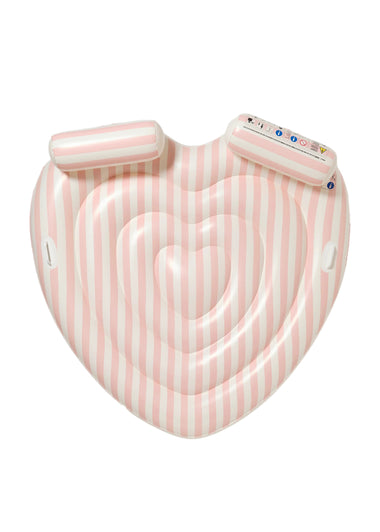Twin Heart Lie-On Stole My Heart Pink Stripe - Pool Inflatable