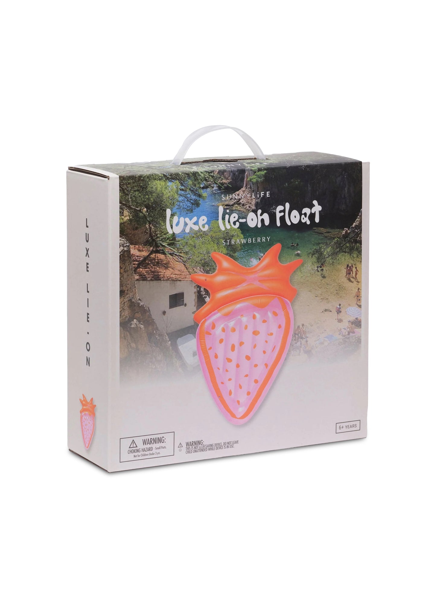 Load image into Gallery viewer, Luxe Lie-On Float Strawberry Pink Berry - ONE SIZE - Pool Inflatable
