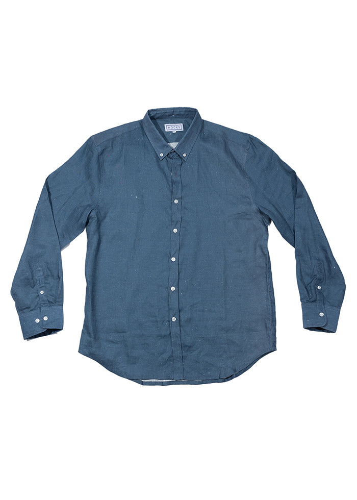 Men's Linen Shirt Cobalt