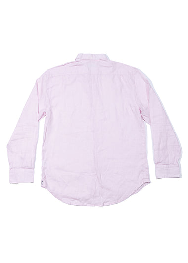 Men’s Linen Shirt Pink - Long Sleeve Shirt
