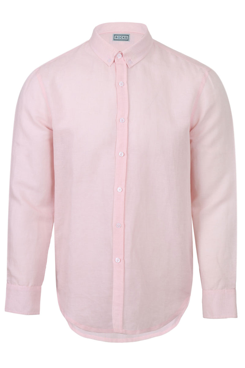 Men's Linen Shirt Pink