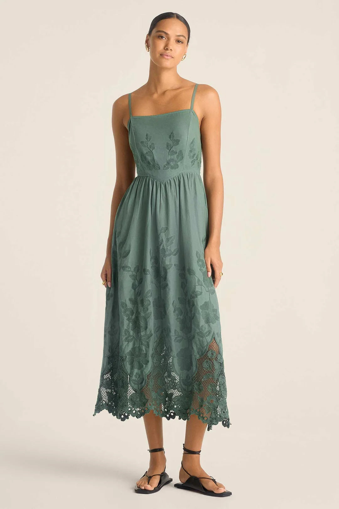 Load image into Gallery viewer, Flora Dress Sea Green
