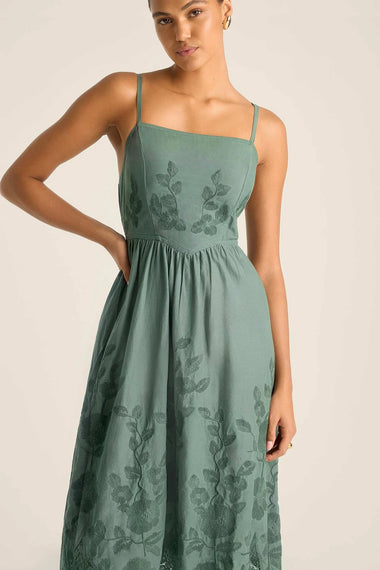 Flora Dress Sea Green