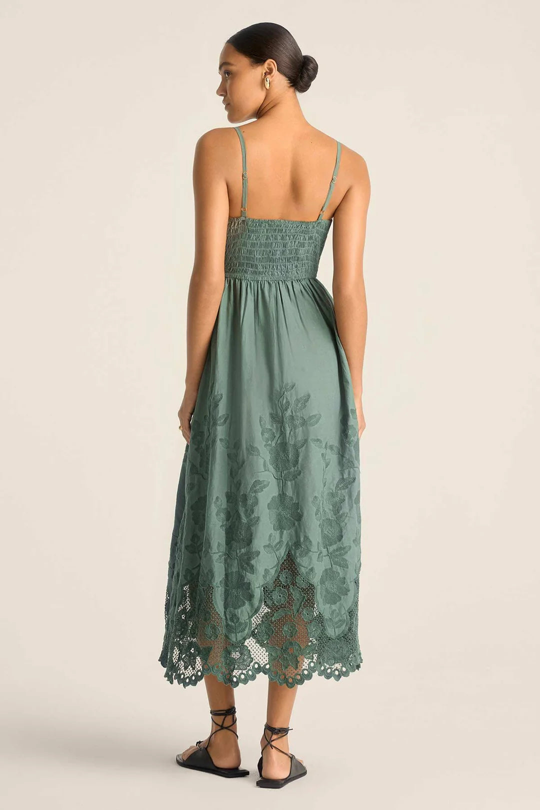 Load image into Gallery viewer, Flora Dress Sea Green
