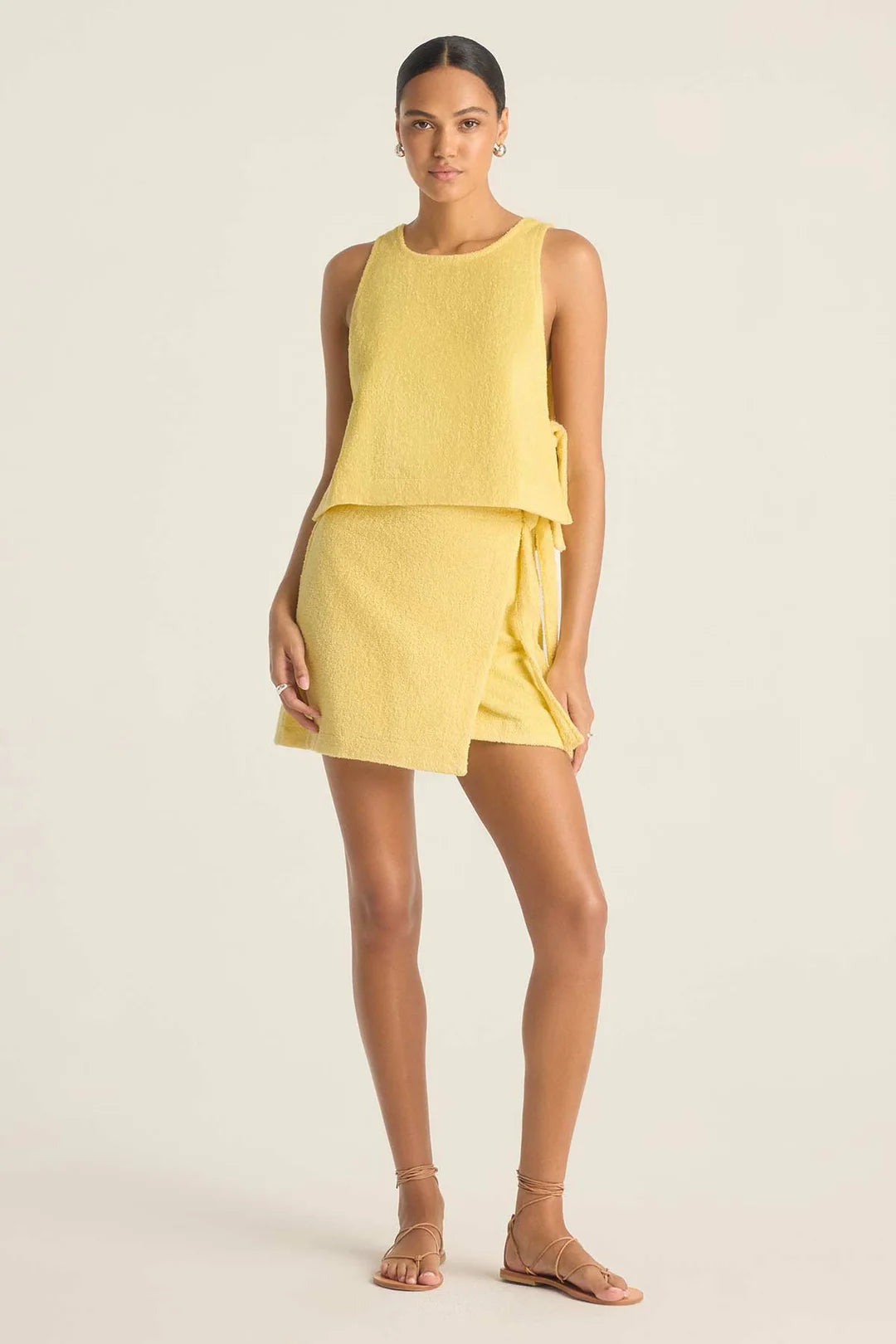 Load image into Gallery viewer, Oasis Wrap Skirt Banana Cream
