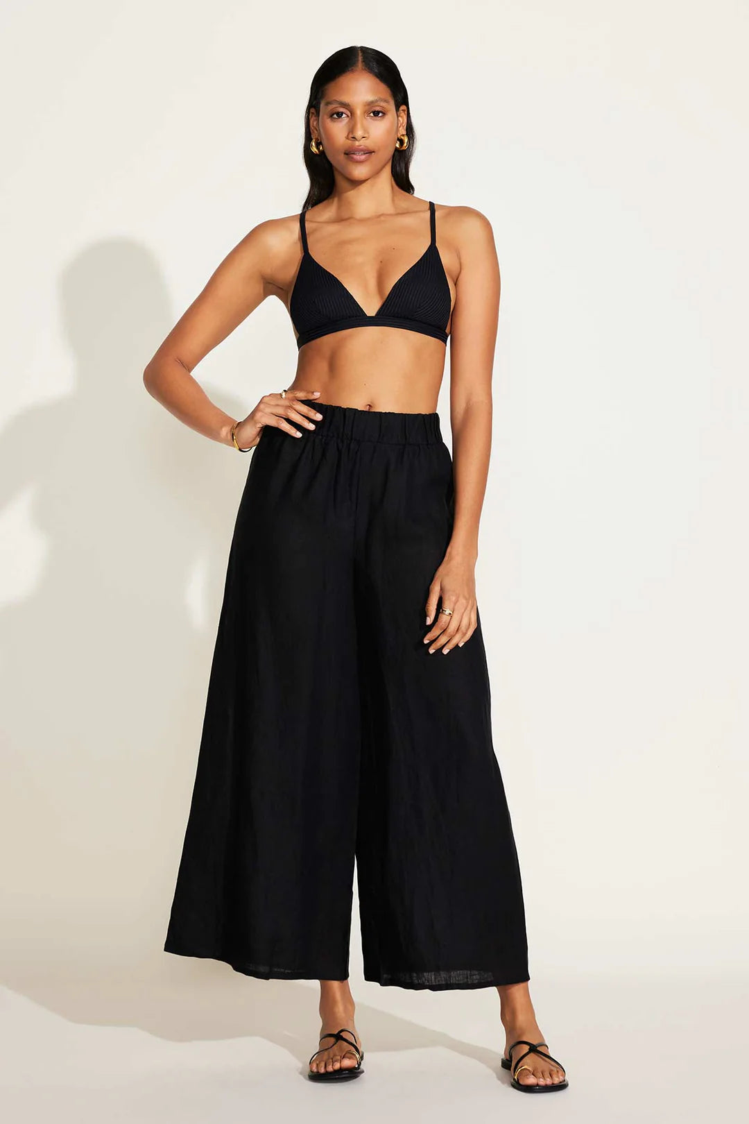 Load image into Gallery viewer, Tallows Wide Leg Pant Black
