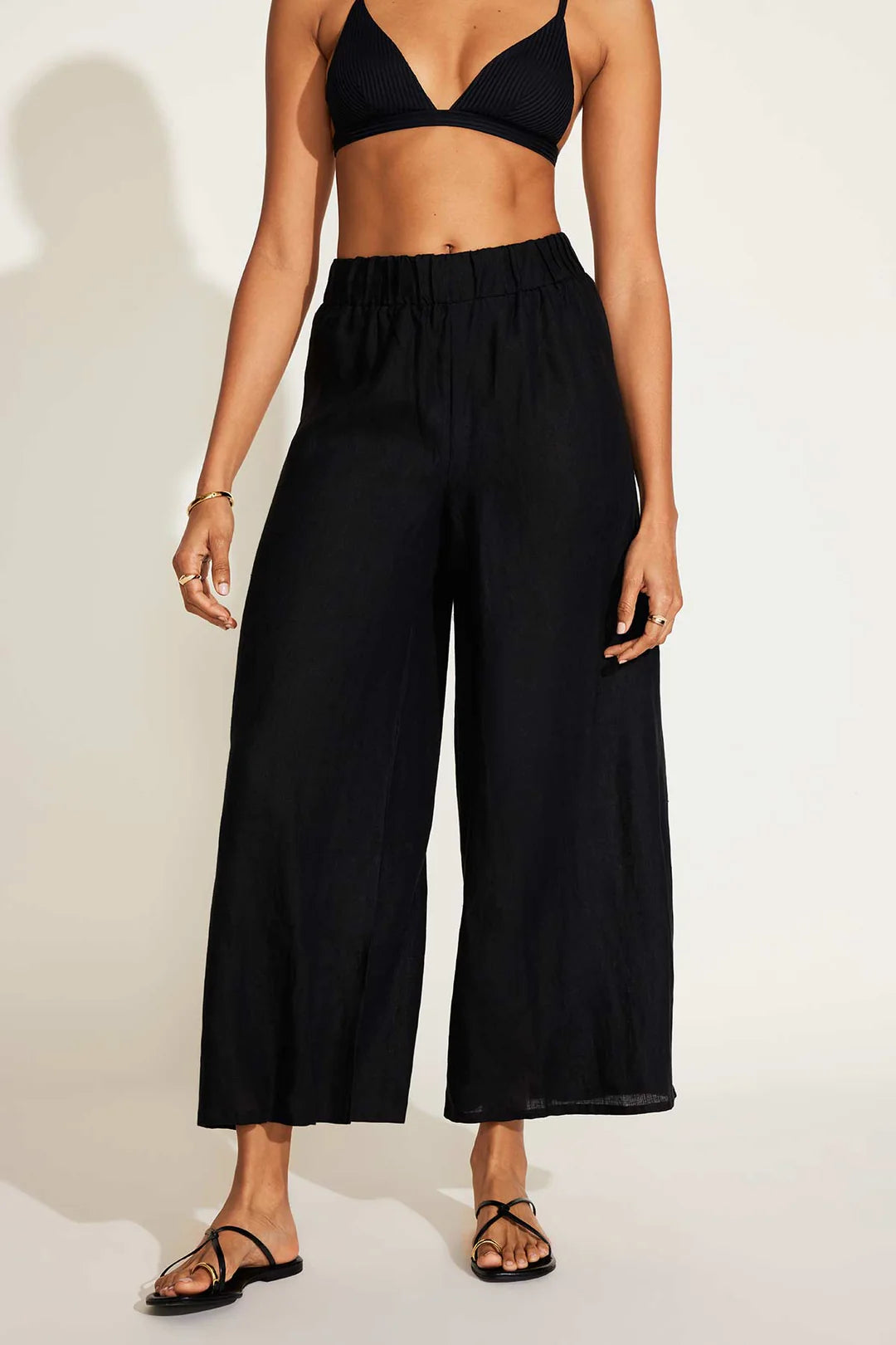 Load image into Gallery viewer, Tallows Wide Leg Pant Black
