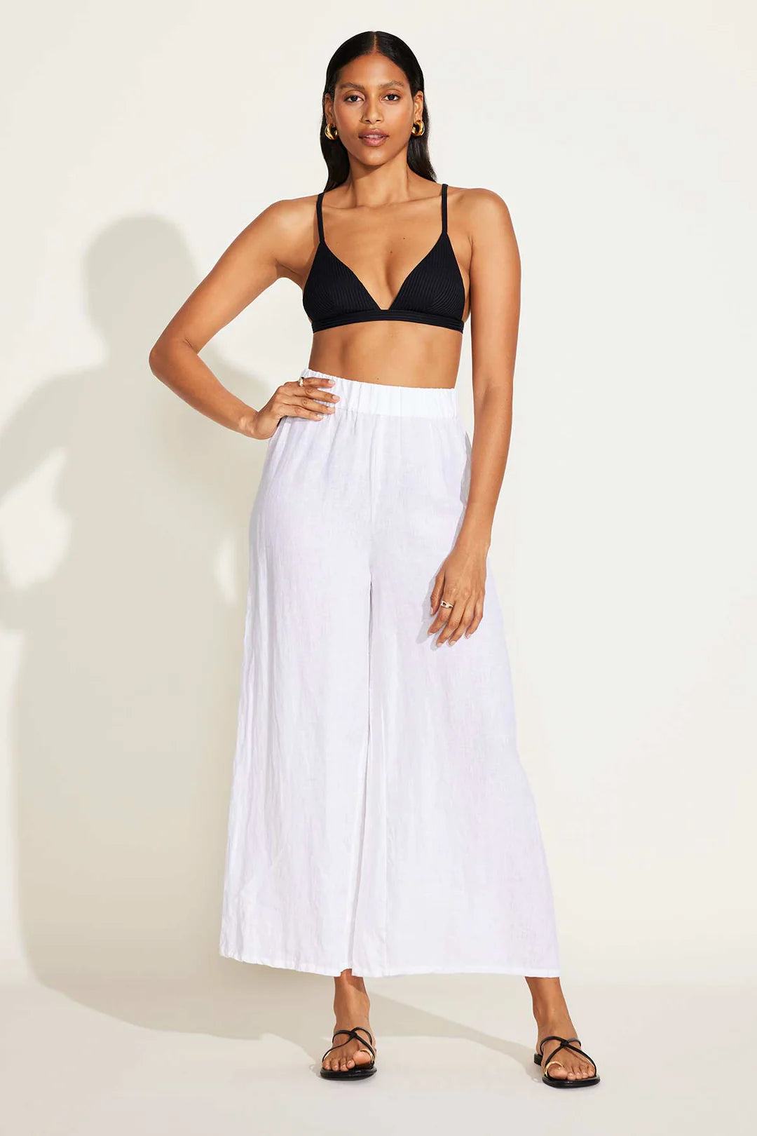 Load image into Gallery viewer, Tallows Wide Leg Pant White
